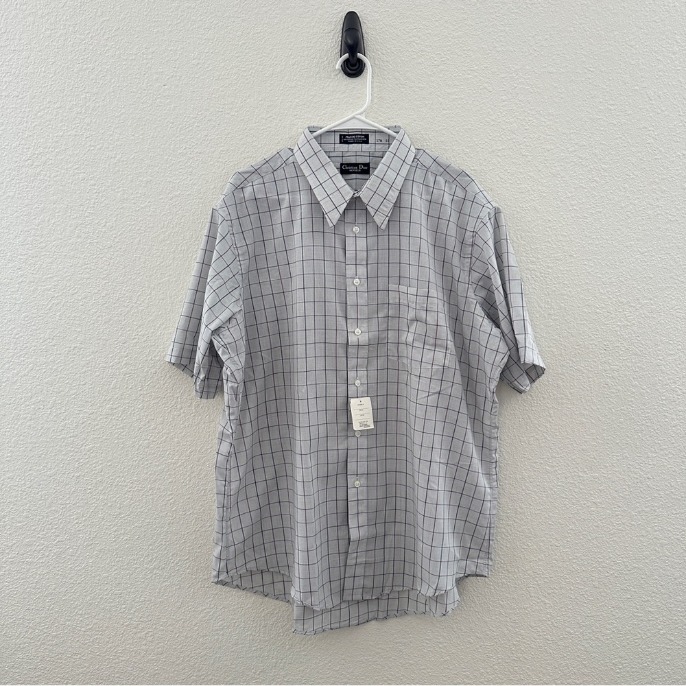 Christian‎ Dior Monsieur Plaid Button Down Shirt 17.5 XL Classiccore Business